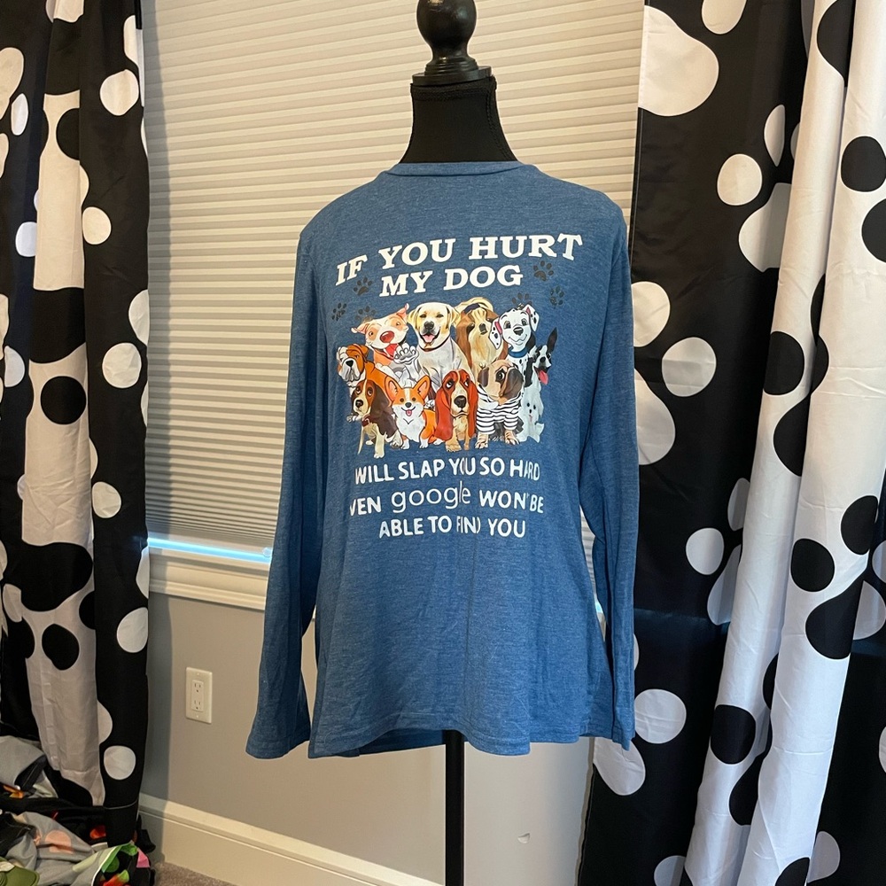 Classic Blue Long Sleeve Tee for Everyday Comfort